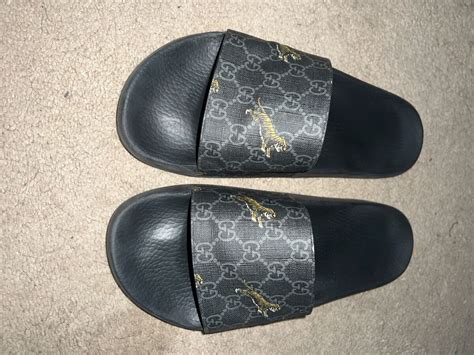 real real gucci slides|Gucci slides counterfeit.